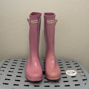 Kids Sakura pink hunter rain boots (used )